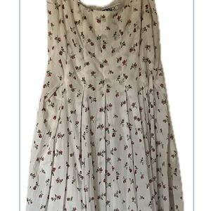 Beach Riot Floral Midi Dress in Cream and Red
